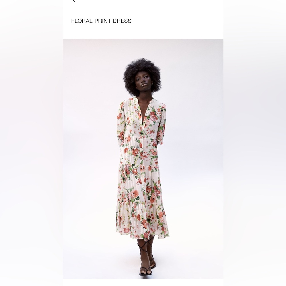 ZARA: Floral Print Dress